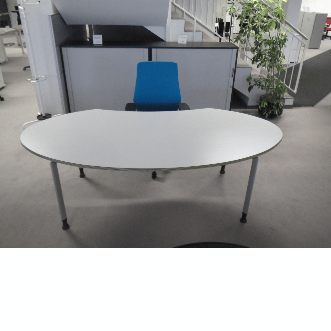 Gesika Bürotisch 220 x 95 cm – Nierenform, höhenverstellbar