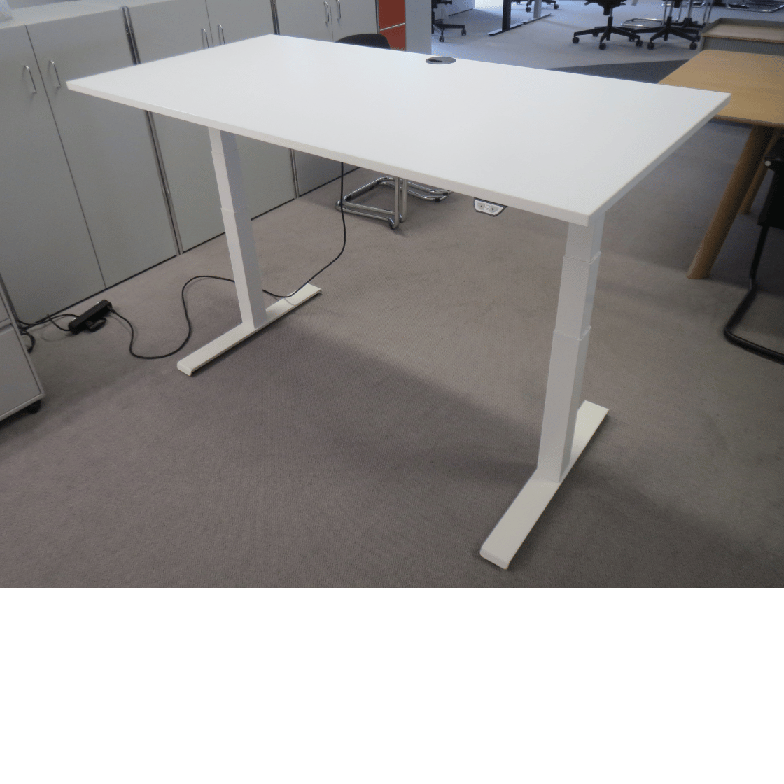 Sitz- Stehtisch Kinarps 160 x 80 cm, gebraucht weiss