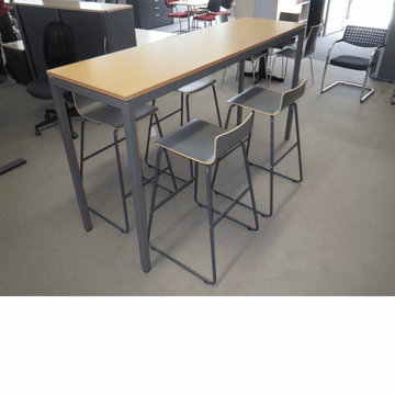 Stehtisch Lista Motion, 200 x 60 cm, Buche natur