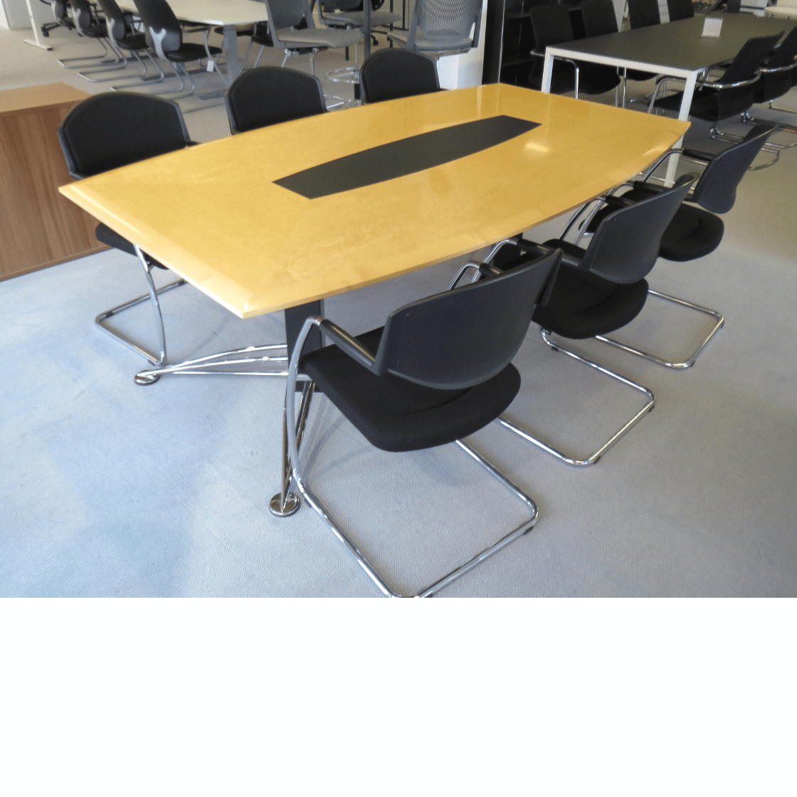 Sitag Sitzungstisch Ascent 220 x 130/100 cm, bootsförmig