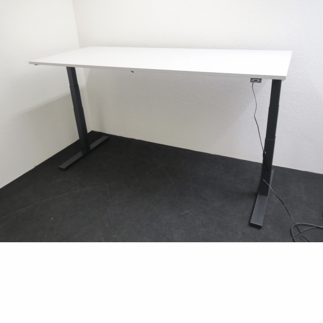 Sitz- Stehtisch GO 2.0 von Sitag 200 x 80 cm mittelgrau anthrazit, NEU