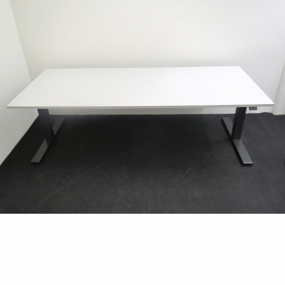 Sitz- Stehtisch GO 2.0 von Sitag 200 x 80 cm mittelgrau anthrazit, NEU