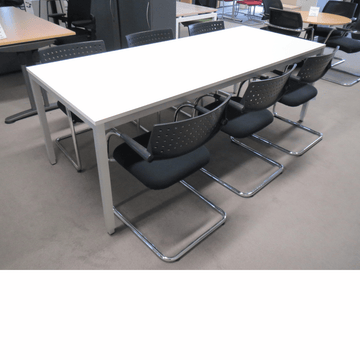 Alu Office Sitzungstisch 220 x 90 cm, K310 weiss