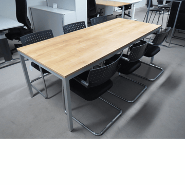 Alu Office Sitzungstisch 220 x 90 cm, Eiche Dekor Rustikal