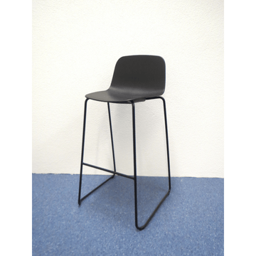 Barhocker Maarten – Schwarz, Metall & Kunststoff, stapelbar, Sehr guter Zustand