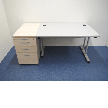 Arbeitstisch 120 x 80 cm mit Korpus 40 x 80 cm