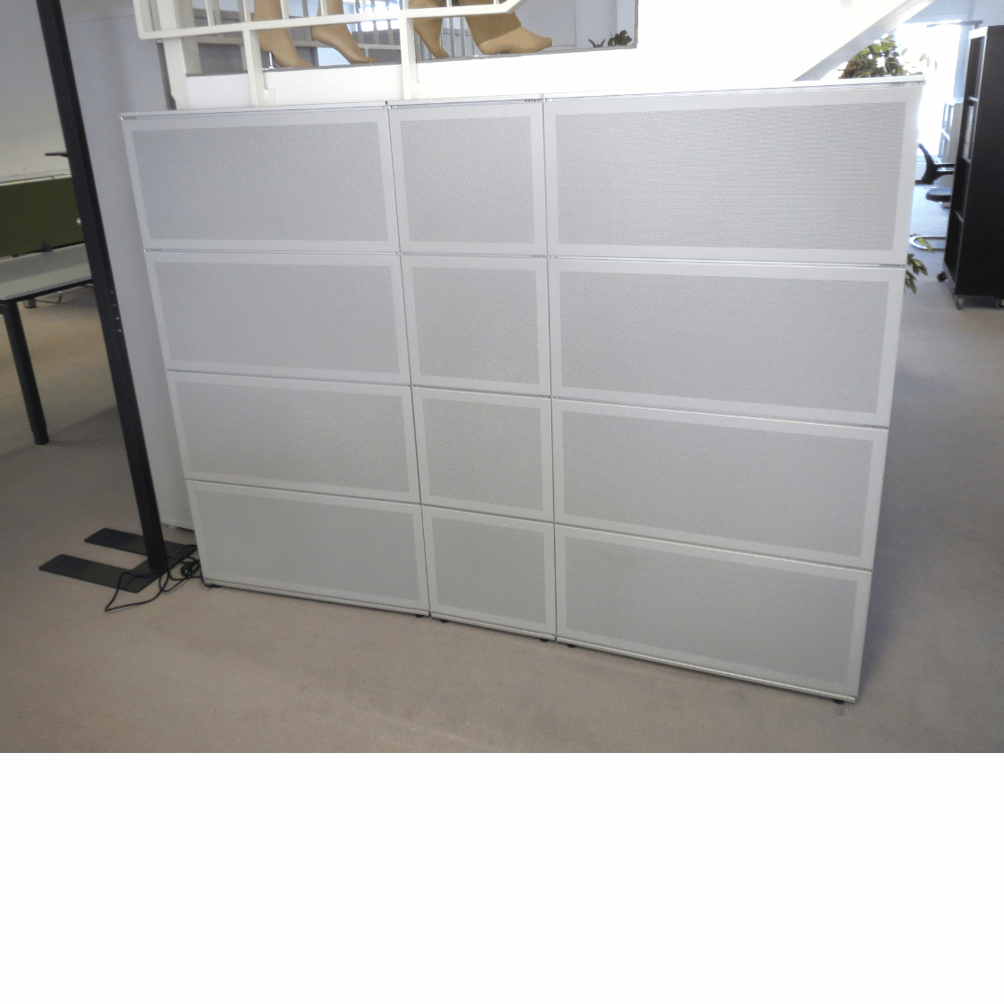 Trennwand Plaza von Elan Euroffice 200 x 153 cm weissgrau