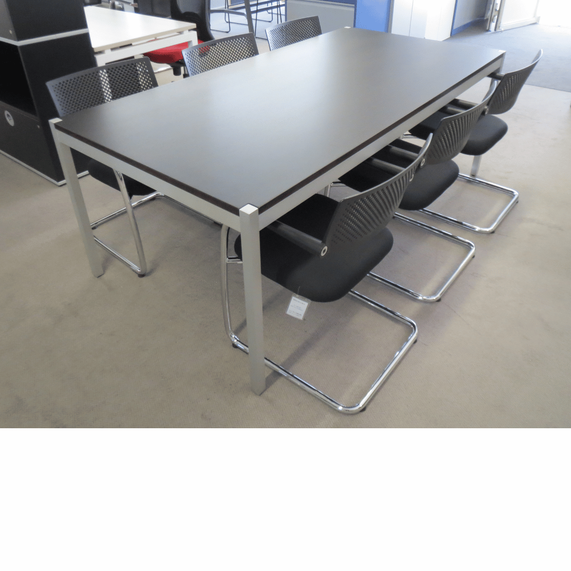 Ergodata multidesk Sitzungstisch 200 x 100 cm Echtholz