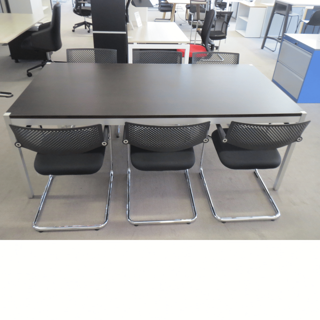 Ergodata multidesk Sitzungstisch 200 x 100 cm Echtholz