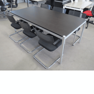 Ergodata multidesk Sitzungstisch 200 x 100 cm Echtholz