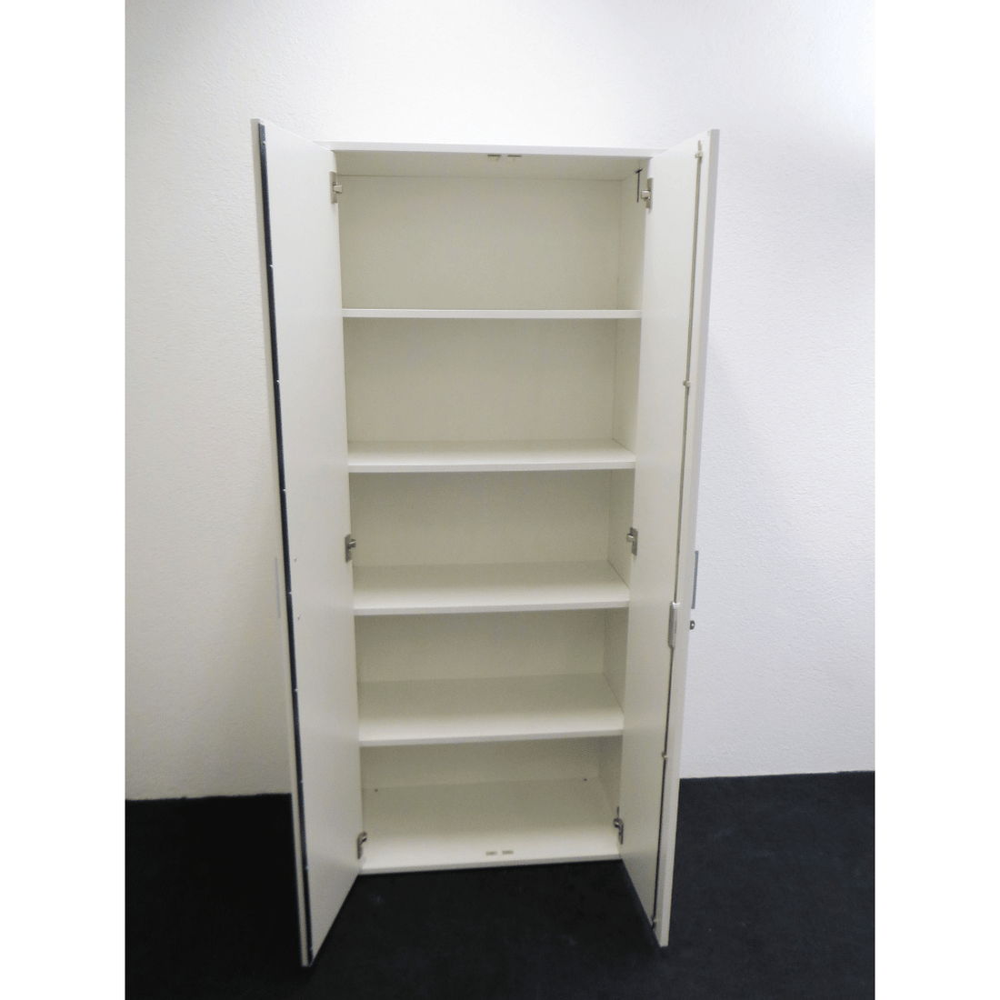 Ergodata Flügeltürschrank 80 cm, 5 OH, Weissgrau