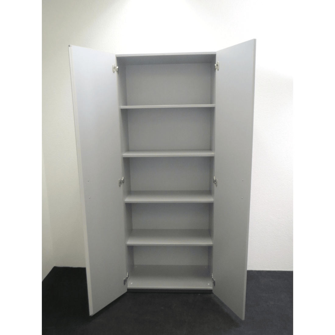 Flügeltürschrank von Joma 80 cm, 5 OH, Silbergrau