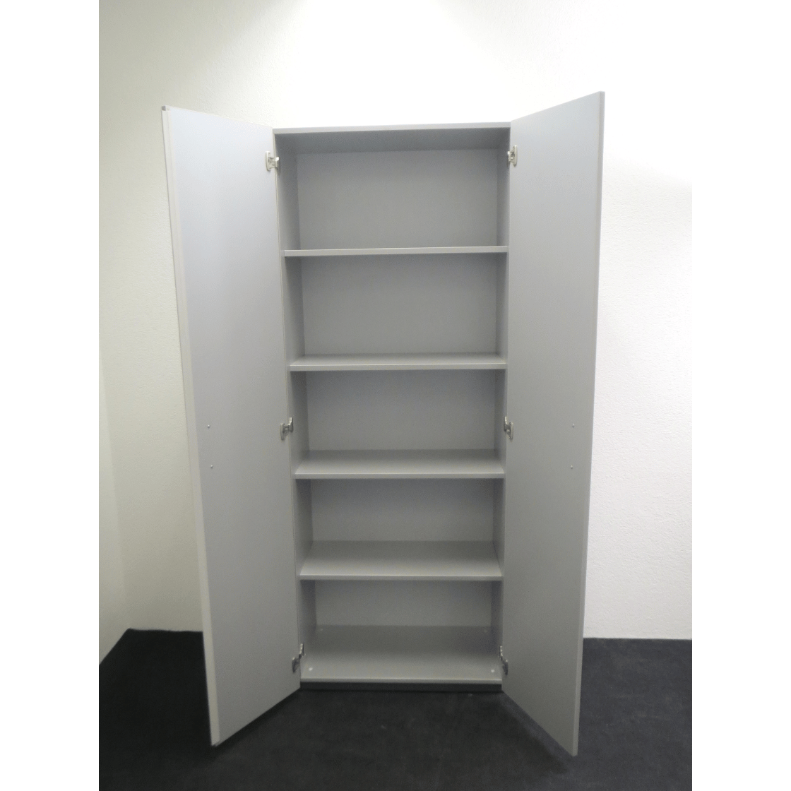 Flügeltürschrank von Joma 80 cm, 5 OH, Silbergrau