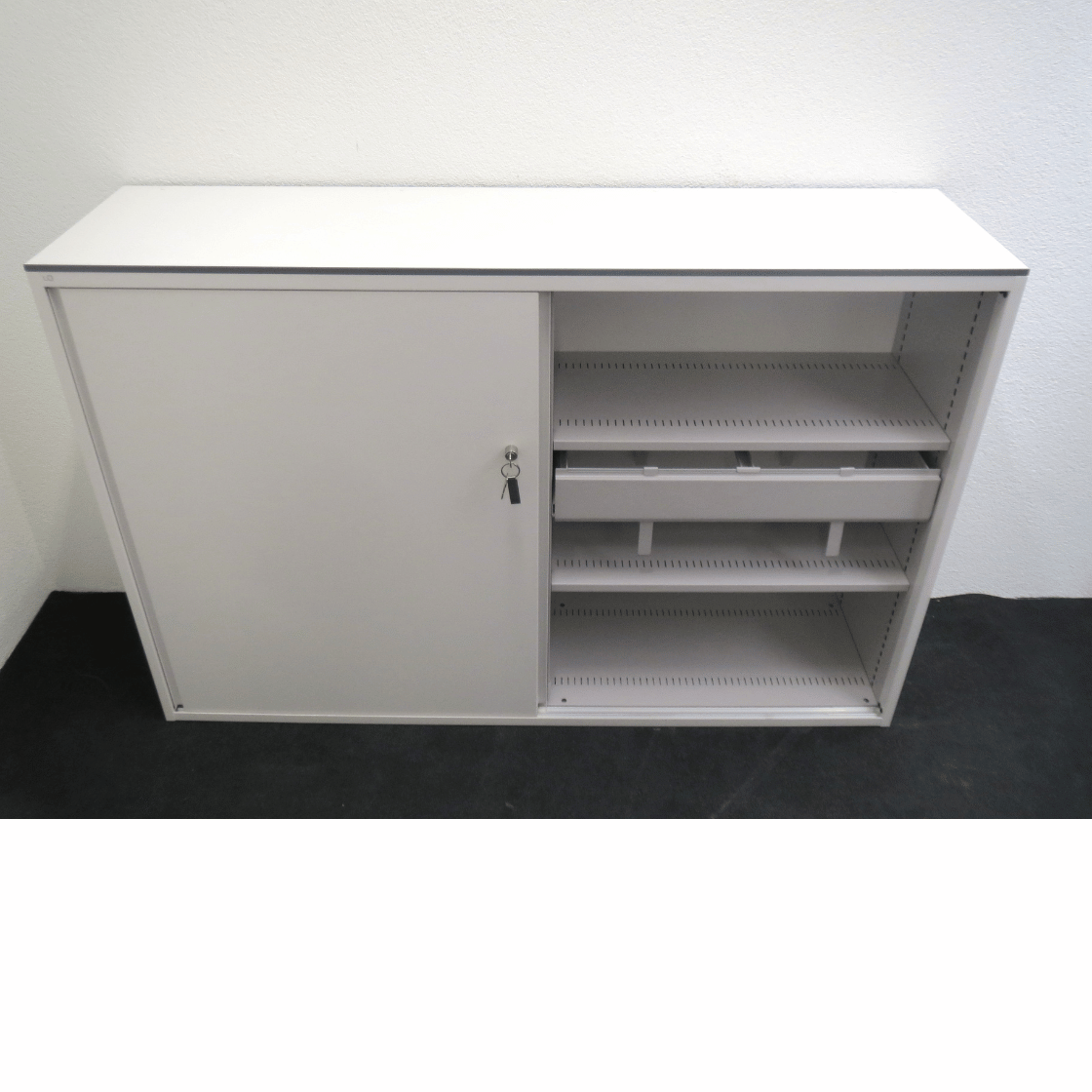 Lista LO Schiebtürschrank weiss 160 cm, 3 OH