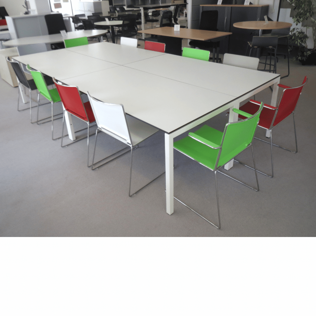 Lista Motion Sitzungstisch 4-teilig 320 x 160 cm, weiss