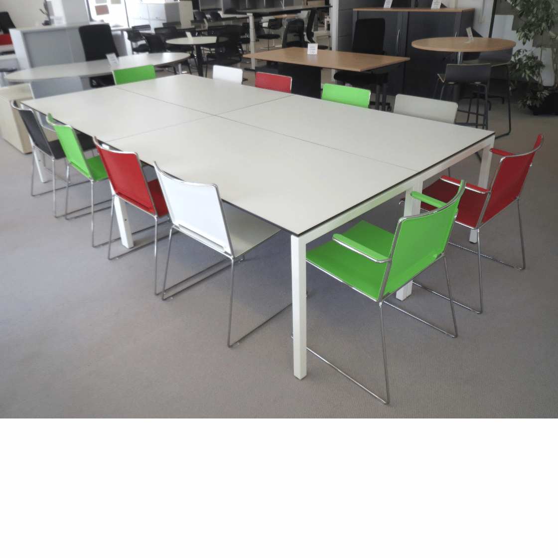 Lista Motion Sitzungstisch 4-teilig 320 x 160 cm, weiss
