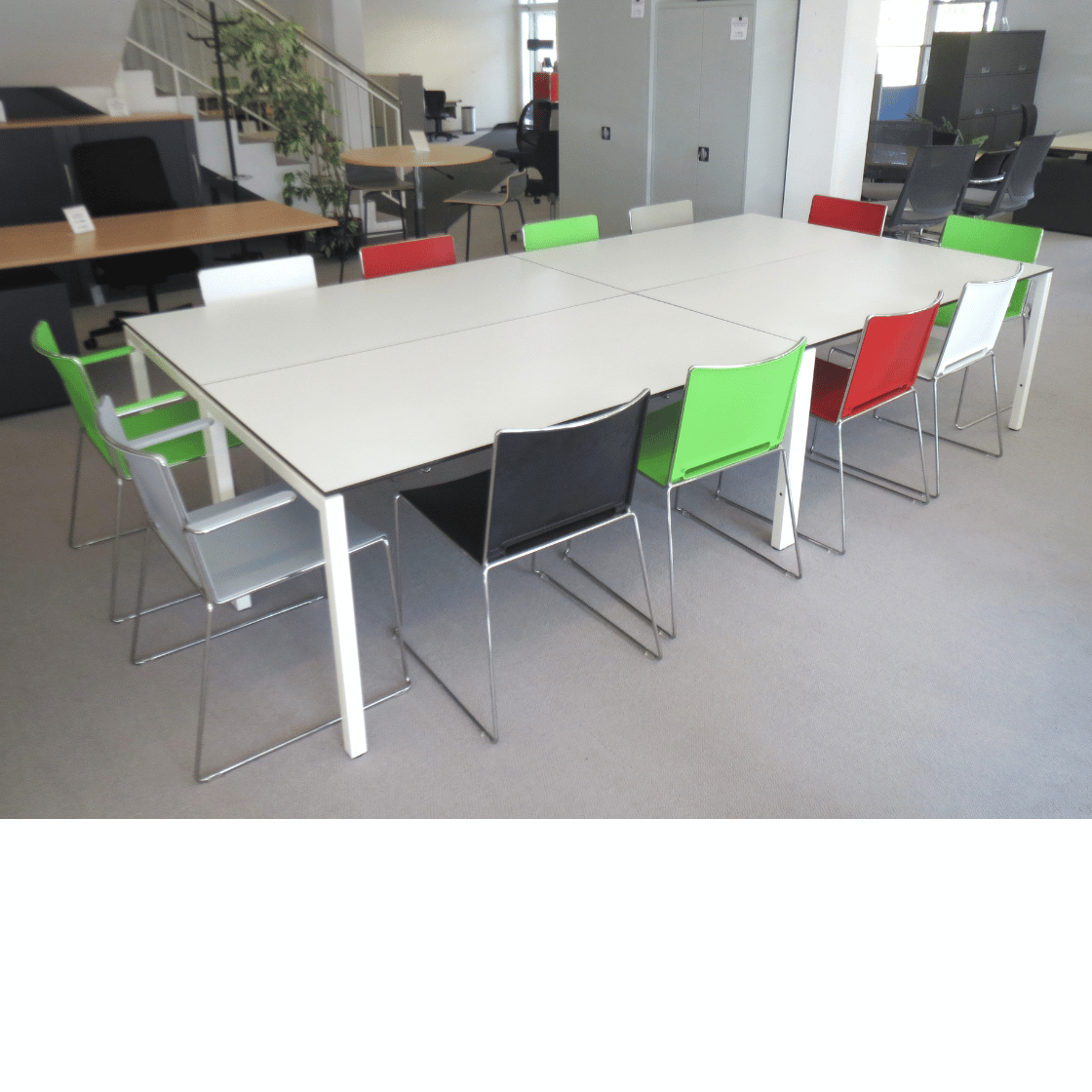 Lista Motion Sitzungstisch 4-teilig 320 x 160 cm, weiss