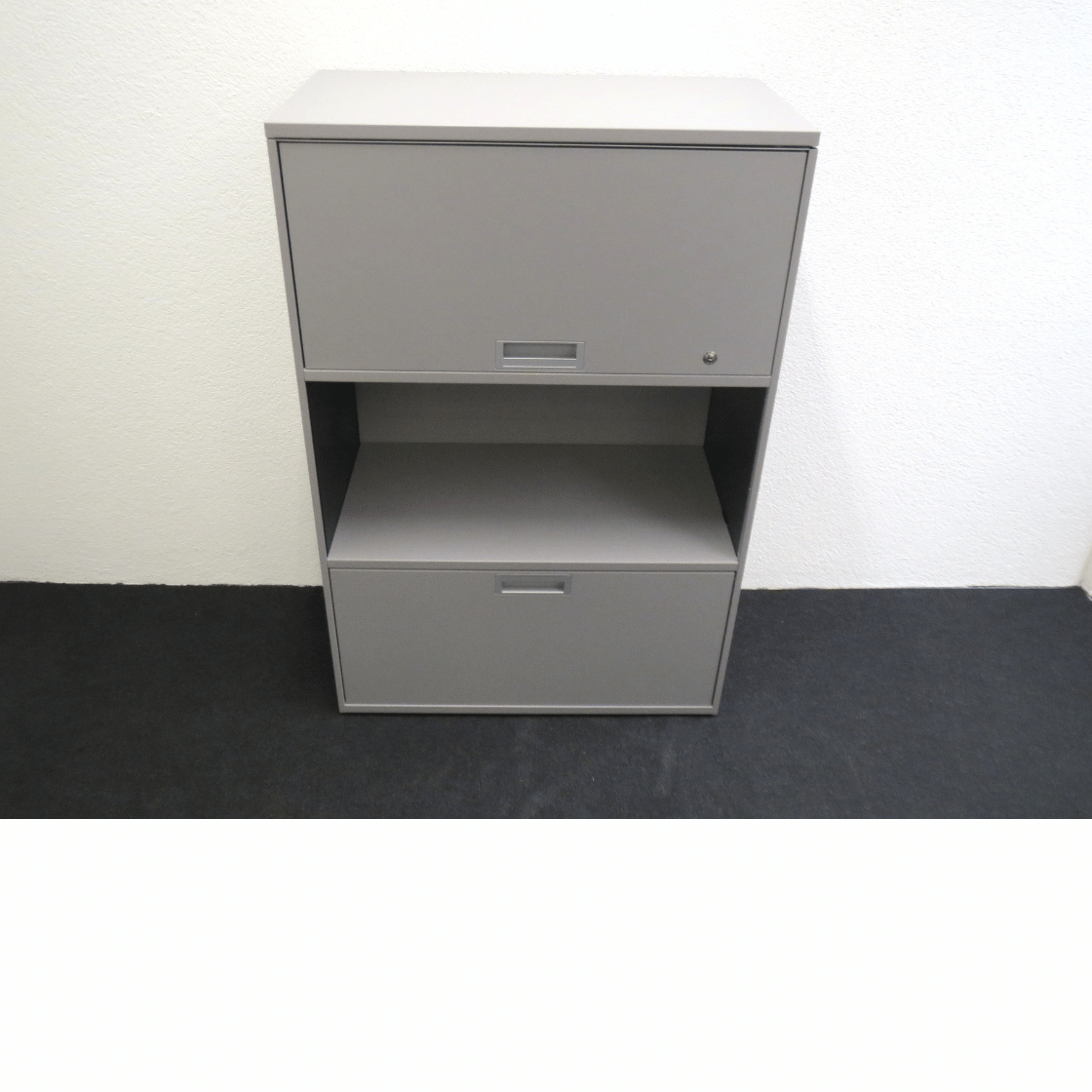 Lista QUB Büromodul grau 80 cm, 3 OH