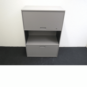 Lista QUB Büromodul grau 80 cm, 3 OH