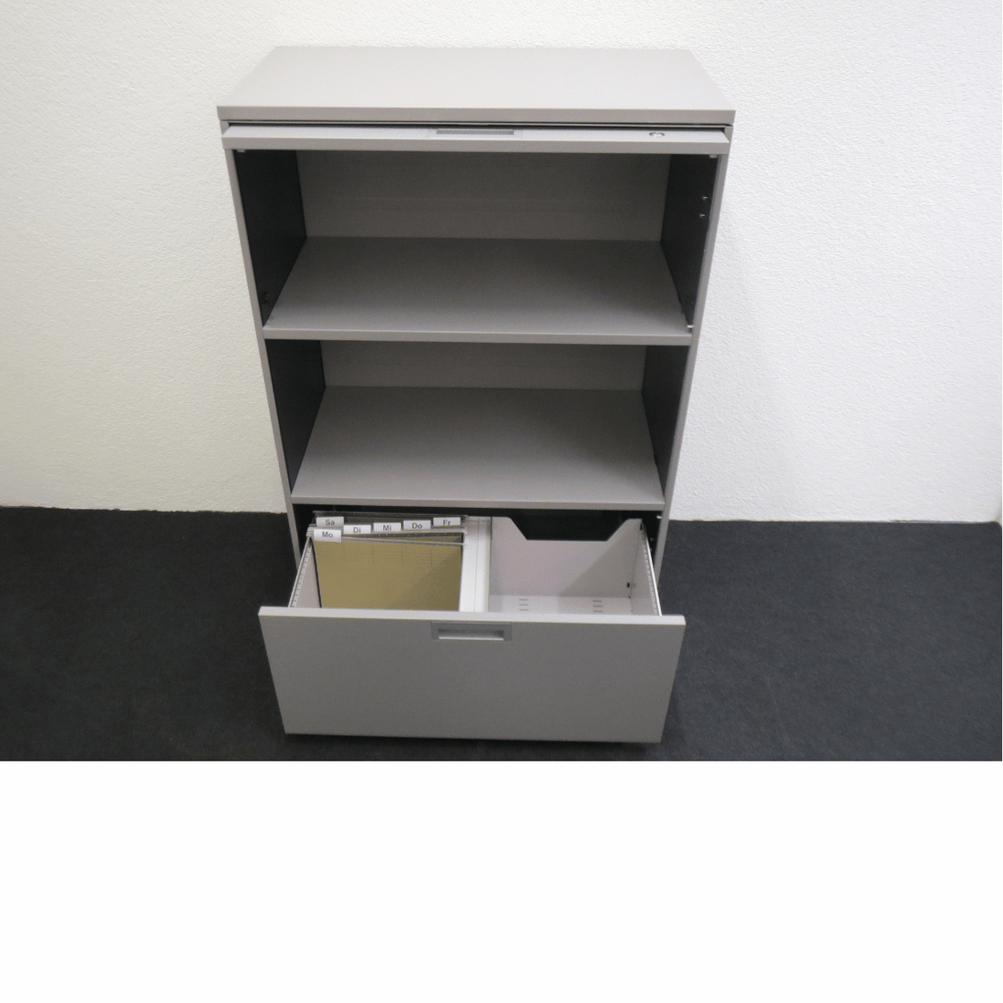 Lista QUB Büromodul grau 80 cm, 3 OH