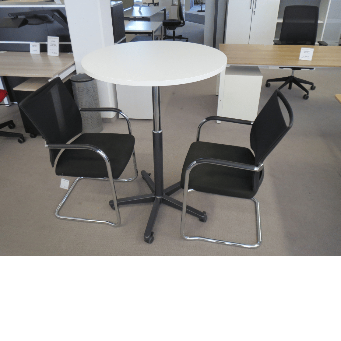 Sitag Sitz- Stehtisch rund D=80 cm, weiss