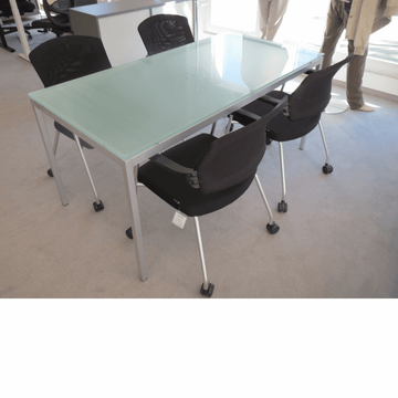 Sitzungstisch Glas 160 x 80 cm