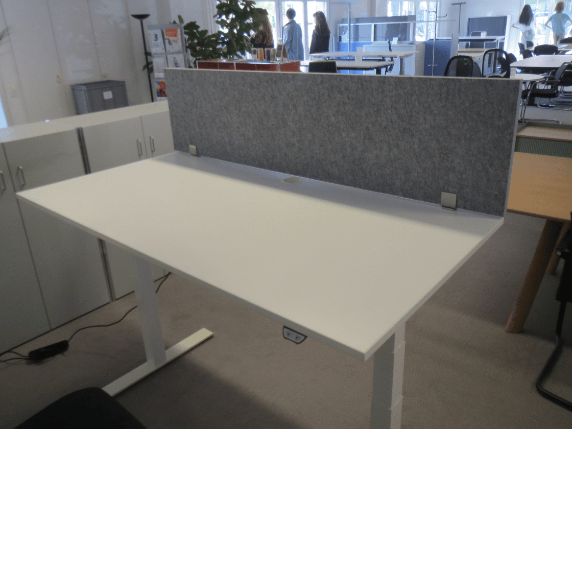 Trennwandaufsatz Schallschutz 160 cm aus PET inkl. Adapter gebraucht