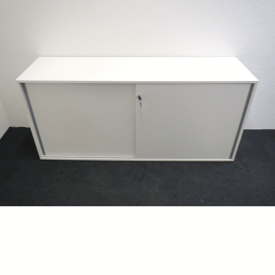 Schiebtürschrank von Wiesner Hager 160 cm, 2 OH weiss