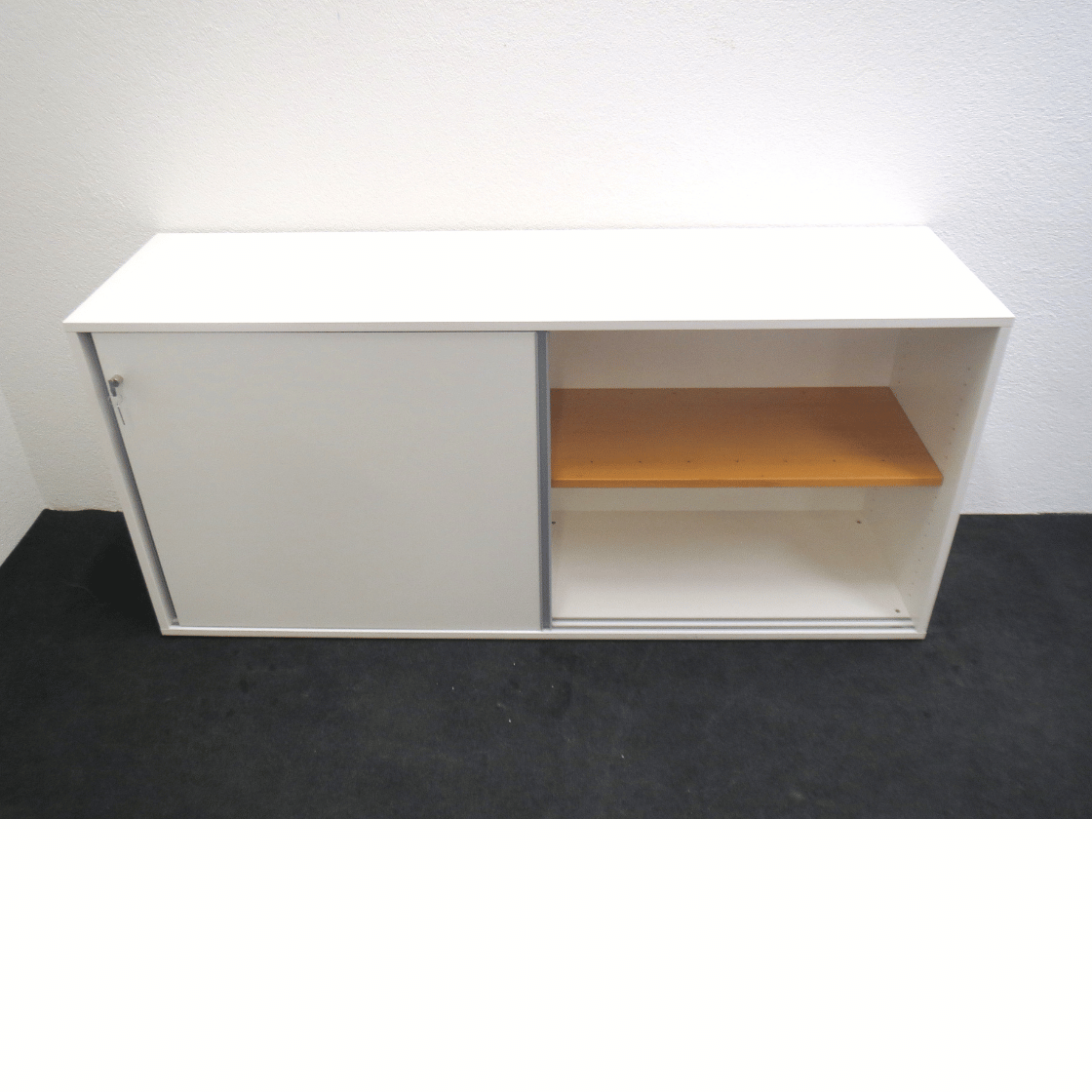 Schiebtürschrank von Wiesner Hager 160 cm, 2 OH weiss